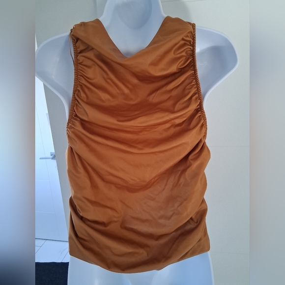 Free People/ Ride Along Cowgirl/ Sleeveless Vegan Leather Top/ Size US L - Picture 6 of 12